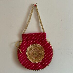 Brand new Pink purse with jewels